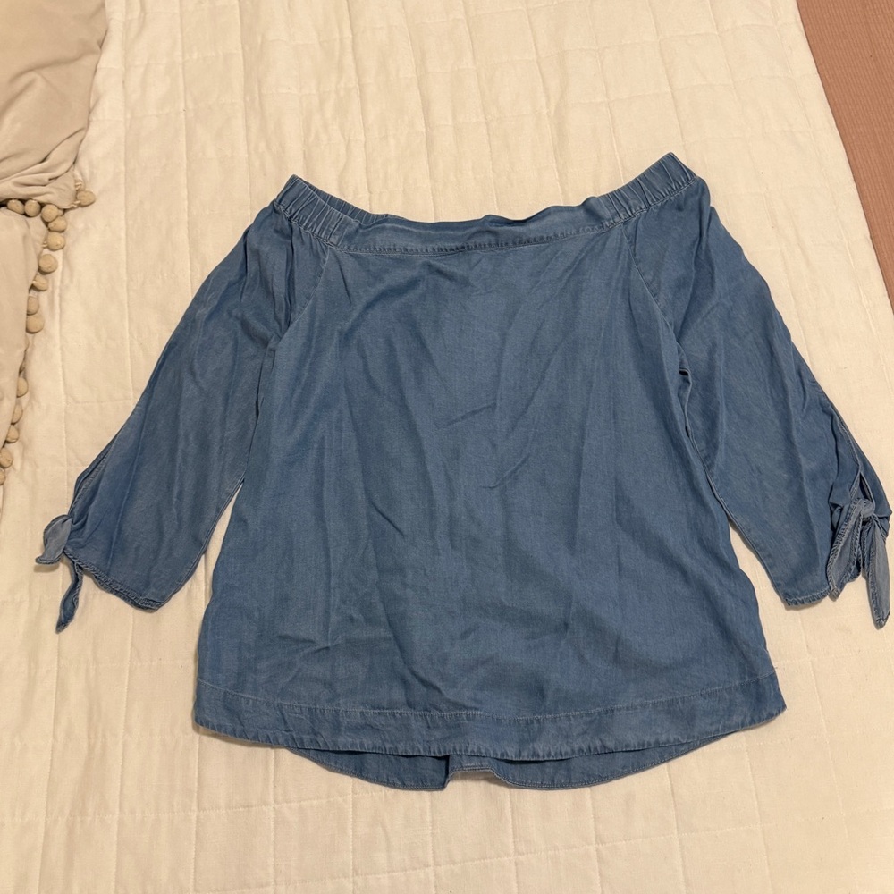 Women's Off-Shoulder Denim Top